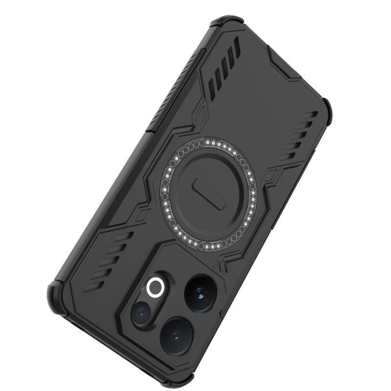 erorex For vivo V60 5G Global  Armor MagSafe Magnetic Ring Shockproof Phone Case(Purple) - Image 3