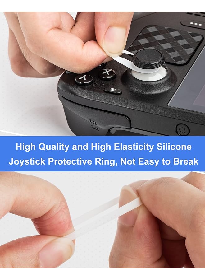 DEVASO 12 Pairs Joystick Protectors Silicone Elastic Joystick Protector Ring Invisible Protection During Gaming Compatible With Steam Deck/Xbox/Ps4/Ps5 Game Joystick( White Black Red Clear) - Image 4