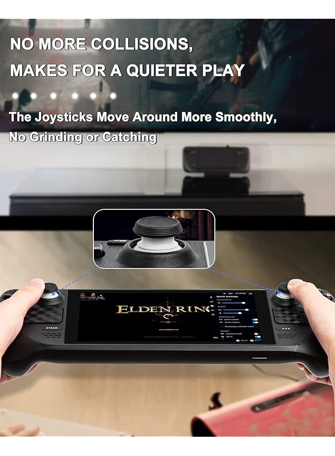 DEVASO 12 Pairs Joystick Protectors Silicone Elastic Joystick Protector Ring Invisible Protection During Gaming Compatible With Steam Deck/Xbox/Ps4/Ps5 Game Joystick( White Black Red Clear) - Image 3