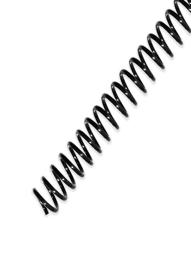 HOUYEE 100 Pack Plastic Spiral Binding Coils, 10mm (3/8"),75 Sheets Capacity,4:1 Pitch, 48 Loops, for Letter Size (Black) - Image 1