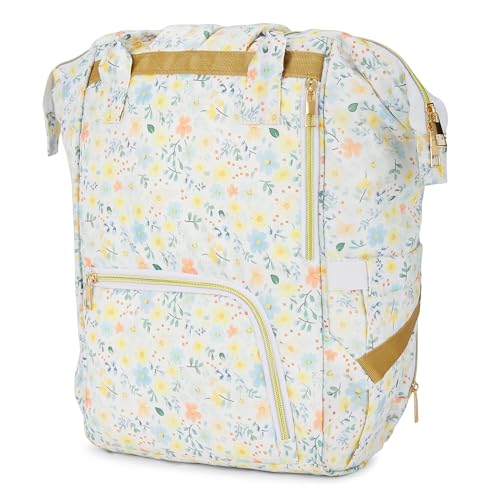 haus & kinder Chic Baby Diaper Bag for Mother for Travelling - Baby Diaper Bags for Mothers Carry | Water Resistant Baby Diaper Bag Backpack | Diaper Bag for New Born Baby 1Pc | 20L, Little Bloom - Image 3