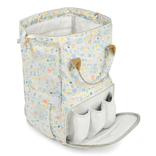 haus & kinder Chic Baby Diaper Bag for Mother for Travelling - Baby Diaper Bags for Mothers Carry | Water Resistant Baby Diaper Bag Backpack | Diaper Bag for New Born Baby 1Pc | 20L, Little Bloom - Image 4