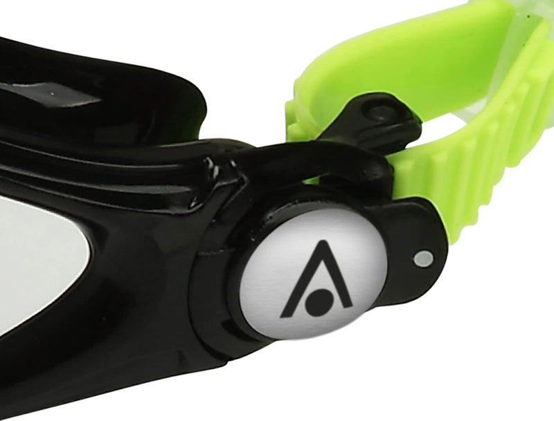 Aqua Sphere Kayenne Jr Kids Swim Goggles - Junior Oversized Anti-Scratch Lens Design, Comfortable Allergenic Leak Free Fit | Unisex Children, Clear Lens, Black/Bright Green Frame, EP3010131LC - Image 5