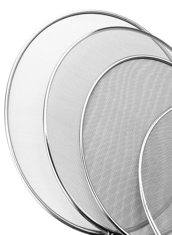 Oedema Set of 4 Splatter Screen Stainless Steel Grease Splatter Guard Fine Mesh Splatter Screen for Frying Pan, Skillet, Pot, Grease Oil Guard, 13"/11.42"/9.84"/8.23" - Image 4