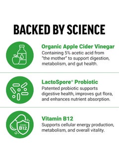 Force Factor Probioslim Apple Cider Vinegar Gummies With Organic Apple Cider Vinegar And Lactospore Probiotics And Prebiotics To Support Digestion, Metabolism, And Immune Health, 60 Gummies  - Image 3