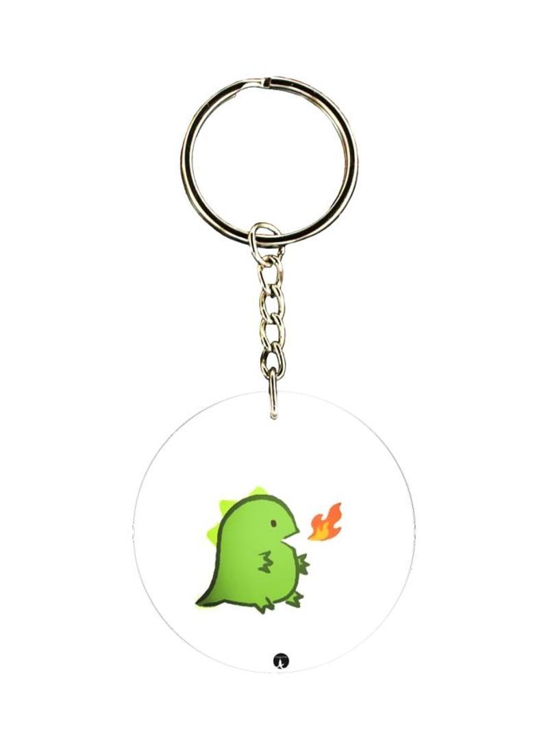 Single Sided Animie Dianosaur Printed Keychain