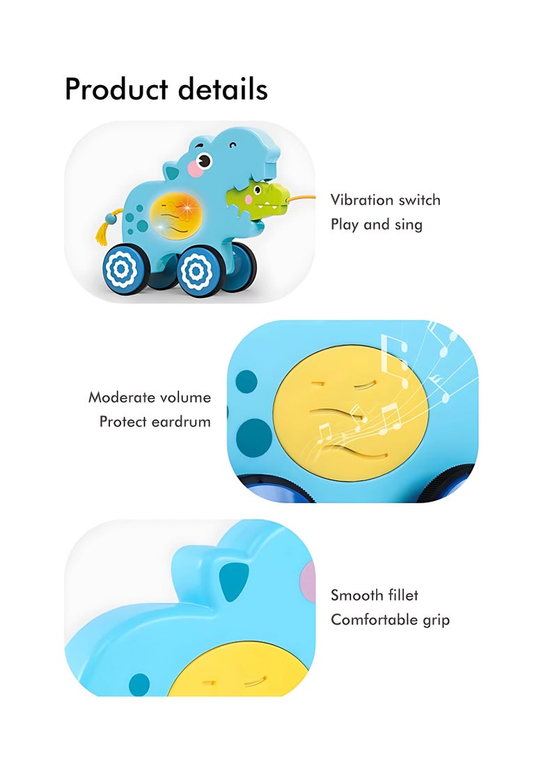 Twisoo Twisoo Pull String Animal Car Toy – Educational Baby Push & Pull Toy with Music & Light, Fun Cartoon Design for Kids 6+ Months.  - Image 3