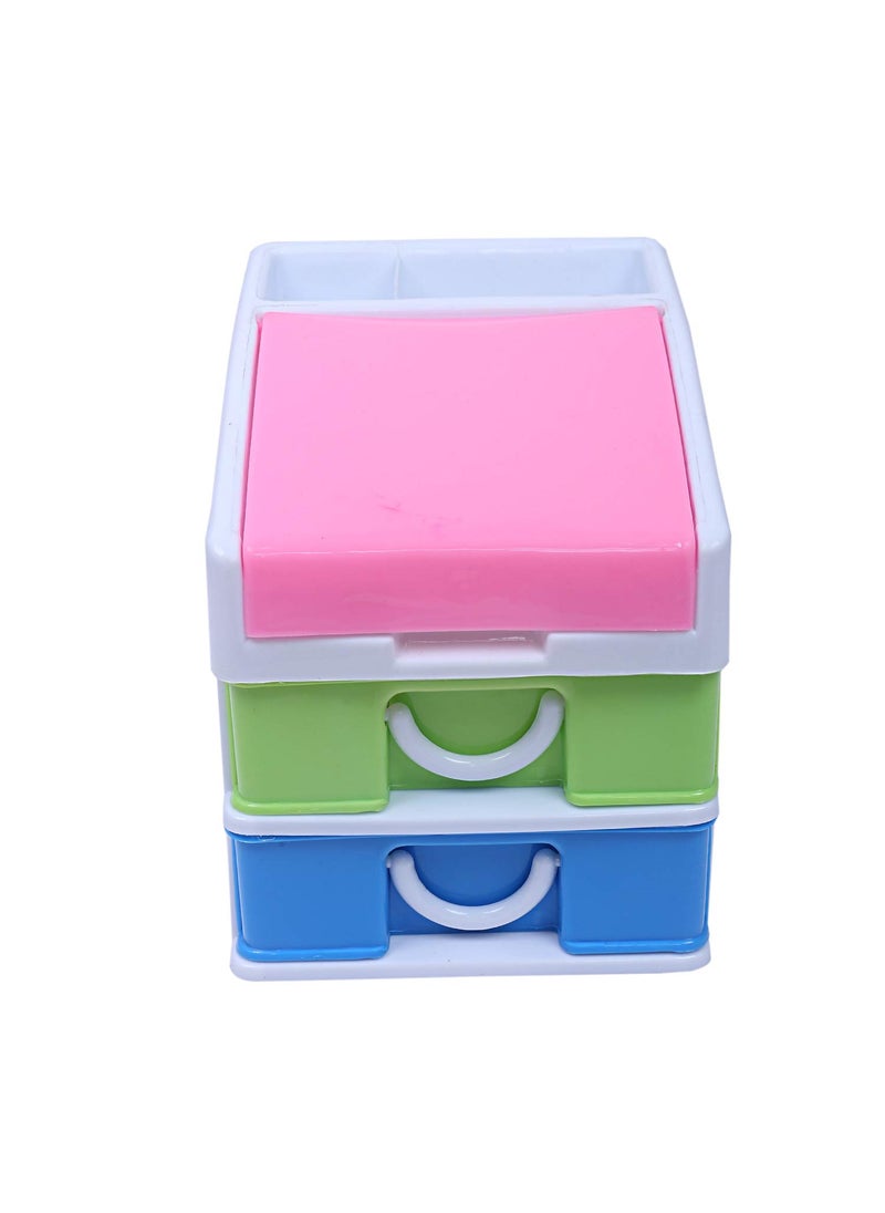 Kuber Industries Kuber Industries Plastic Three Layer Drawer Storage Cabinet Box MultiCTKTC13168  - Image 4
