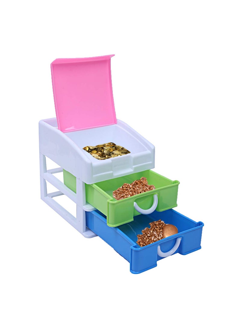 Kuber Industries Kuber Industries Plastic Three Layer Drawer Storage Cabinet Box MultiCTKTC13168  - Image 3