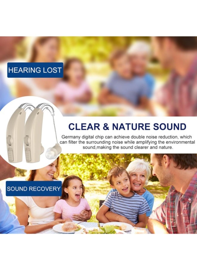 Jccgoo - Hearing Aids, Digital Hearing Aids for Seniors with Noise Cancelling, Rechargeable Hearing Amplifier with Volume Control, Hearing Assist Hearing Loss Devices with Charging Case - Image 1