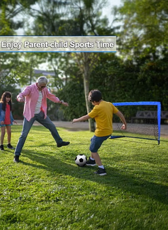 XiuWoo Soccer Goals for Backyard, Portable Soccer Net Set of 2, 48.8 x 35.4 × 37 inch Indoor Pop Up Soccer Goal, Soccer Training Equipment with 8 Training Cones, Carry Bag and Soccer Ball - Image 3