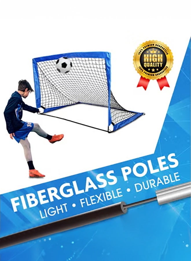 XiuWoo Soccer Goals for Backyard, Portable Soccer Net Set of 2, 48.8 x 35.4 × 37 inch Indoor Pop Up Soccer Goal, Soccer Training Equipment with 8 Training Cones, Carry Bag and Soccer Ball - Image 4