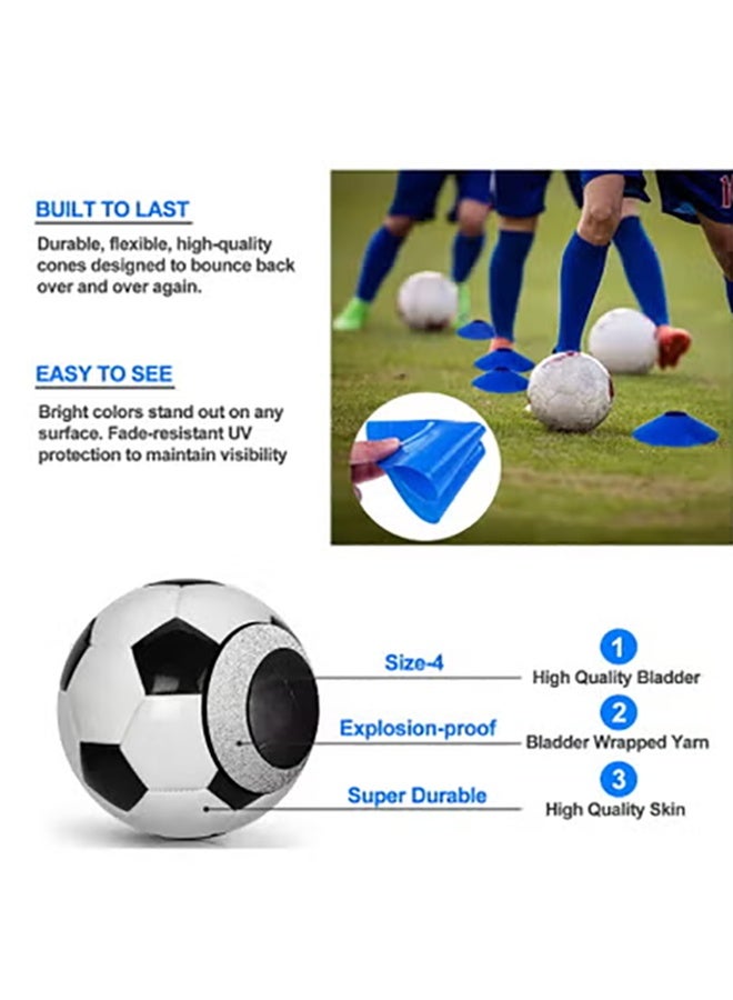 XiuWoo Soccer Goals for Backyard, Portable Soccer Net Set of 2, 48.8 x 35.4 × 37 inch Indoor Pop Up Soccer Goal, Soccer Training Equipment with 8 Training Cones, Carry Bag and Soccer Ball - Image 5