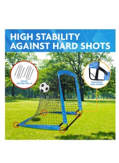 XiuWoo Soccer Goals for Backyard, Portable Soccer Net Set of 2, 4 x 3 inch Indoor Pop Up Soccer Goal, Soccer Training Equipment with 8 Training Cones, Carry Bag and Soccer Ball  - Image 2