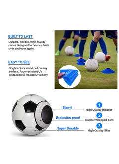XiuWoo Soccer Goals for Backyard, Portable Soccer Net Set of 2, 4 x 3 inch Indoor Pop Up Soccer Goal, Soccer Training Equipment with 8 Training Cones, Carry Bag and Soccer Ball  - Image 5