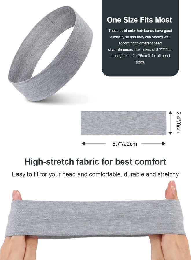 AQOKKA Sports Headbands for Women Non Slip Elastic Fashion Hair Bands for Women's Hair Soft Cloth Stretchy Hair Accessories for Exercise Workout Yoga Running - Image 2