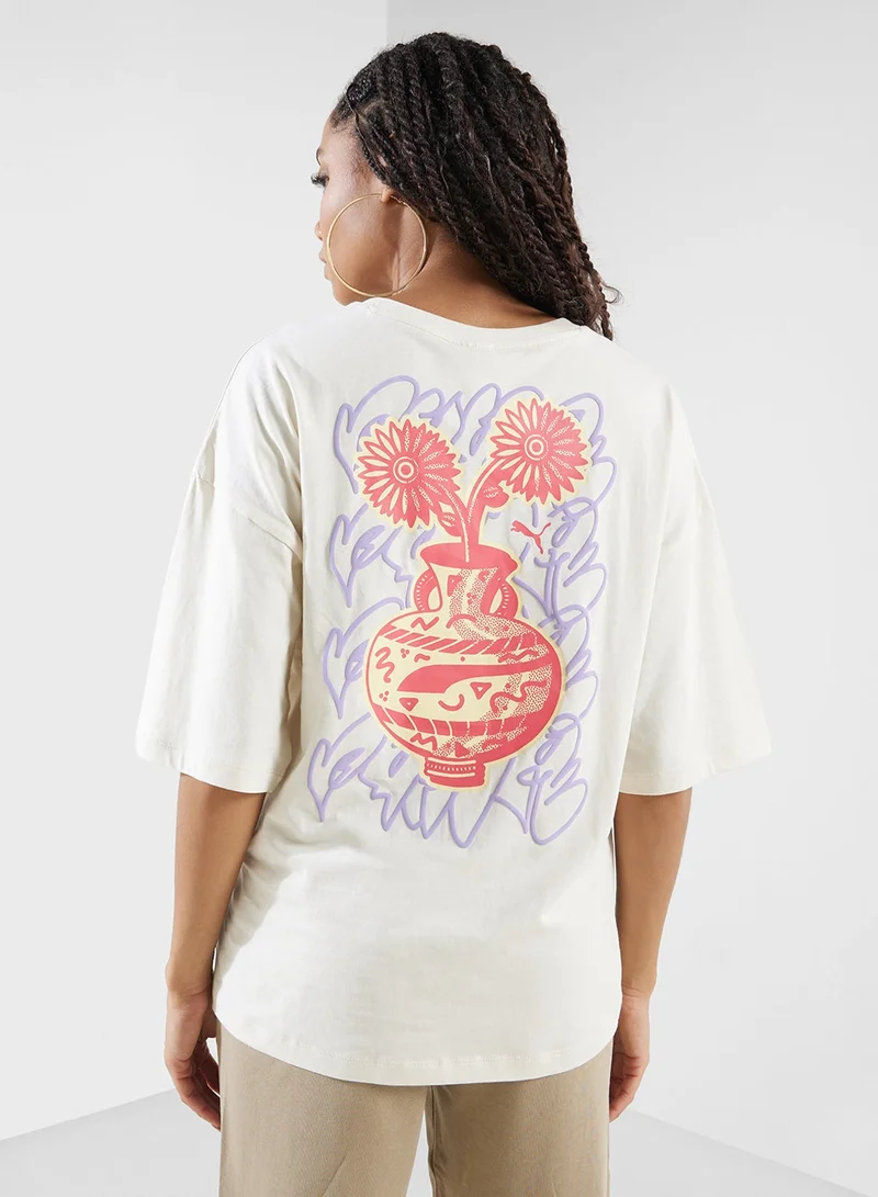 PUMA Graphic Bloom Oversized T-Shirt