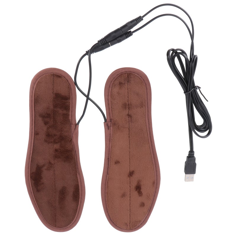Pair of USB Electric Heating Shoes Inserts Winter Shoe Pads with USB Cable - Size 43-44 - Image 1