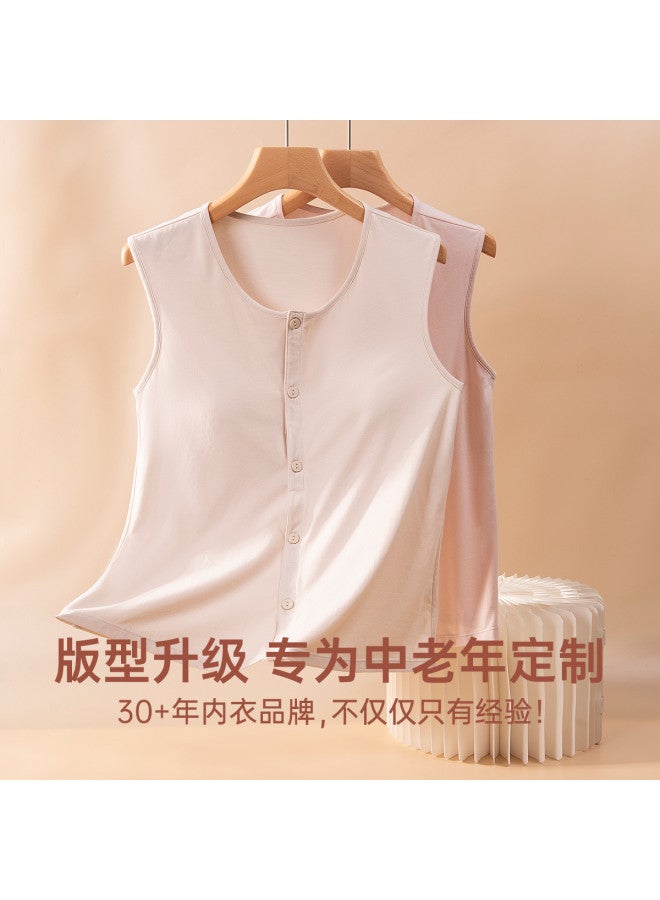 Top melon Middle-Aged Women'S Underwear, Mother'S Bra With Padded Camisole Undershirt - Image 5