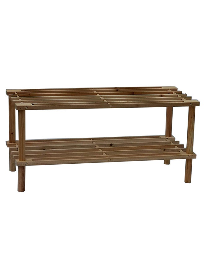 Feelings Wooden Shoe Rack 2 Tier 63Cm Natural - Image 3