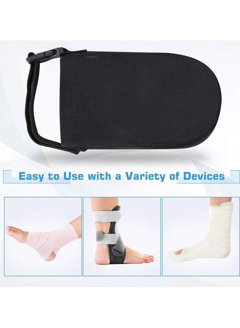 Cast Sock Cover Foot Toe, Foot Support Plaster Shoes for Joint Sprain Fracture Rehabilitation, Cast Protector Half Foot Walking Boot and Orthosis Splints Braces Shoe, Adjustable Fits Most Leg