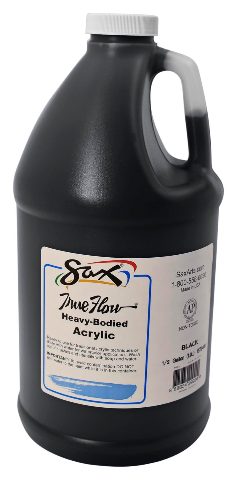 Sax True Flow Heavy Body Acrylic Paint 12 Gallon Mars Black 439298 642 Fl Oz Pack of 1