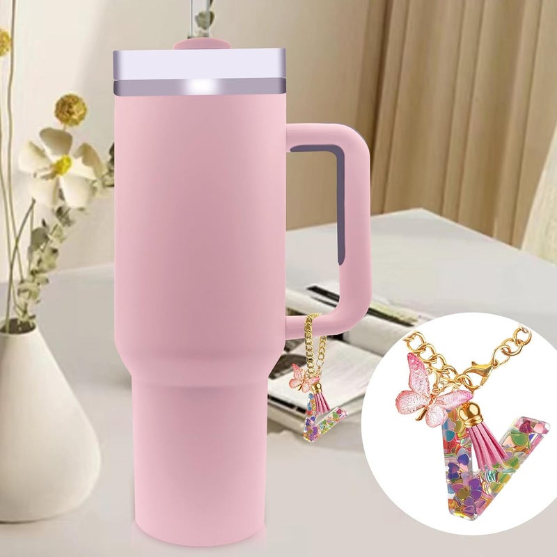 Velaco Letter Charm Accessories for Stanley Cup with Handle, Cute Initial Letter Keychain Handle Charm - Image 5