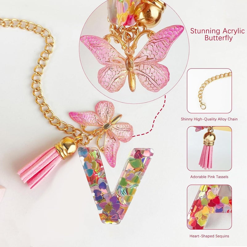 Velaco Letter Charm Accessories for Stanley Cup with Handle, Cute Initial Letter Keychain Handle Charm - Image 4