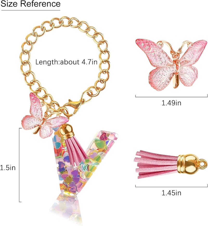 Velaco Letter Charm Accessories for Stanley Cup with Handle, Cute Initial Letter Keychain Handle Charm - Image 3