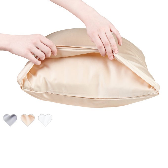 ANTI ACNE PILLOWCASE QUEEN SIZE 30X20 BEIGE ENVELOPE STYLE OEKOTEX CERTIFIED 75 VISCOSE DERIVED FROM BAMBOO 25 MODAL FOR SMOOTH BREATHABLE MOISTUREWICKING QUALITY