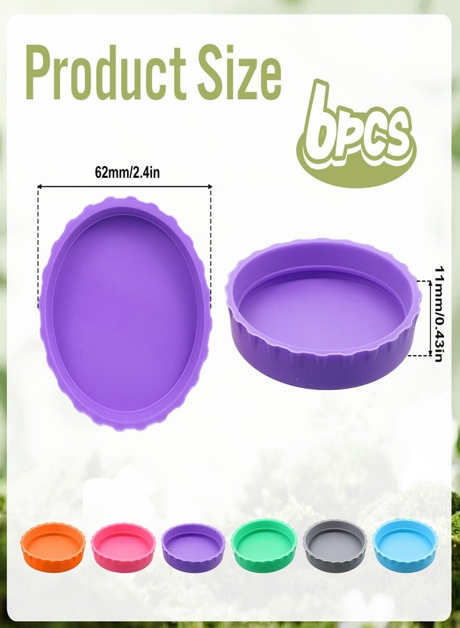 Eldraqth 6 Pcs Gecko Food Cups, Crested Gecko Food and Water Bowl Reusable Silicone Crested Dish Feeding Cups for Lizard Anoles Bearded Dragons Tank Terrarium Accessories Supplies for Tortoise - Image 2