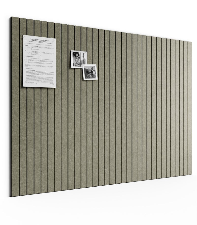 Bumusty Large Cork Board Alternative-48 x 36" Felt Bulletin Board Tiles, with 30 Pushpins, 70 Adhesive Tabs, Fine-Stripe 12-Pack, Cork Boards for Office Push Pin Board Felt Board-Earth Brown - Image 1