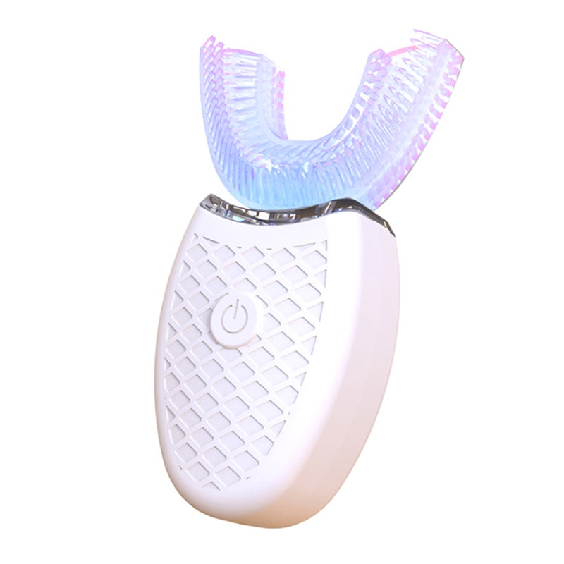 Electric Toothbrush with LED Light 3 Modes for Adults Teeth Whitening Mouth Cleansing Gums Protection Hands Auto Tooth Brush Waterproof IPX7 U-Shaped Toothbrush - Image 1