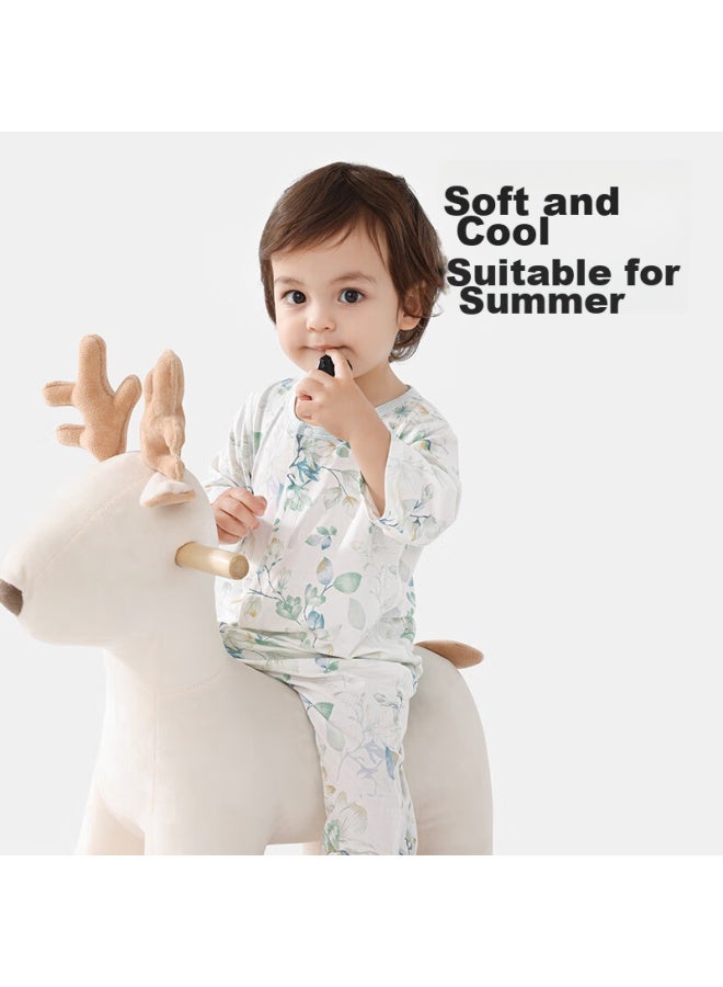 Beptides Beipesi Baby Clothes, Summer Thin Romper, Three-quarter Sleeve, Air Conditioning Suit, Infant Bodysuit, Newborn Onesie - Image 1