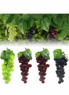 Excefore Artificial Grapes Set, 3 Pack Simulation Grapes Decorative Grapes Hanging Ornaments, Wedding Party Home Decoration Photo Props  - Image 1