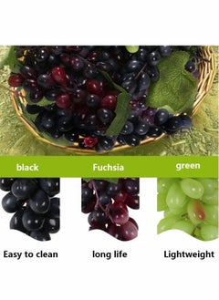 Excefore Artificial Grapes Set, 3 Pack Simulation Grapes Decorative Grapes Hanging Ornaments, Wedding Party Home Decoration Photo Props  - Image 4