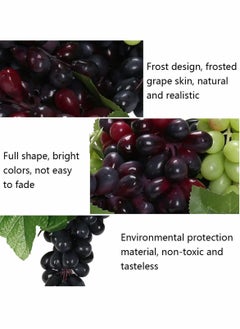 Excefore Artificial Grapes Set, 3 Pack Simulation Grapes Decorative Grapes Hanging Ornaments, Wedding Party Home Decoration Photo Props  - Image 5