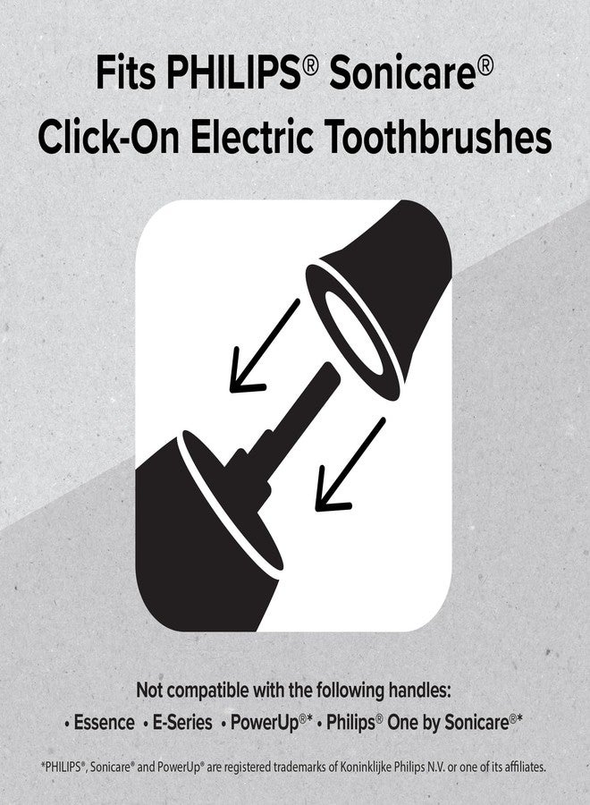 REACH SmileSonic Pro Essential Clean Replacement Toothbrush Brush Heads, Compatible with Philips Sonicare Click-On Power Toothbrushes, Replace-Me Bristles, 5 Count - Image 3