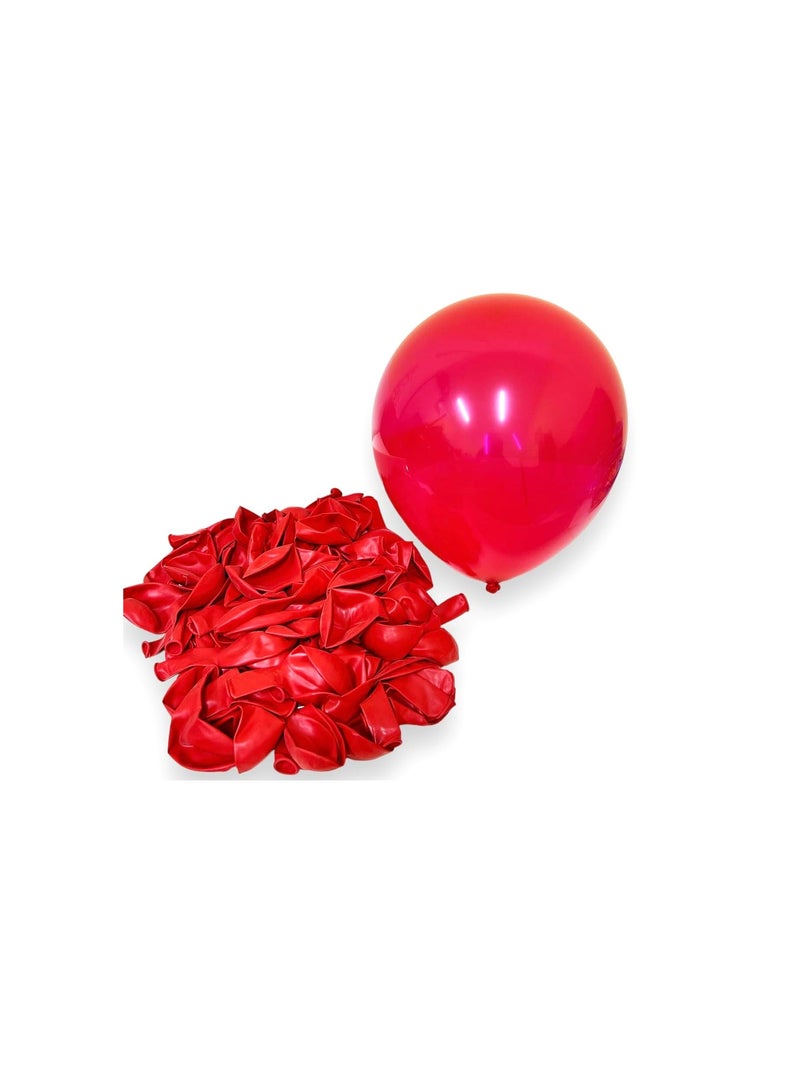 PARTY FUN Metallic Balloons 12 Inch Red Color 40 Pcs  - Image 2