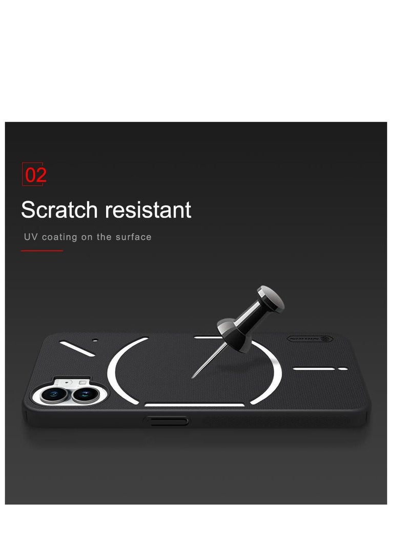 Nillkin Case for Nothing Phone 1 Case Cover Super Frosted Shield Pro Matte All-Round Protection for Nothing Phone 1 Black - Image 3