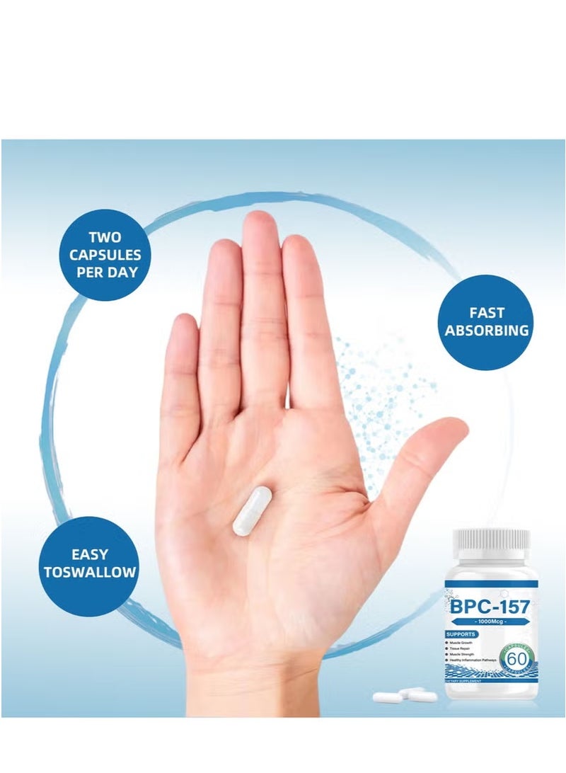 بيودي كبسولات BPC-157 برو ببتيد - مكمل Bepecin-157 للتعافي، شفاء الأمعاء ودعم الأنسجة - 1000 ميكروغرام، 60 كبسولة خالية من الغلوتين - Image 4