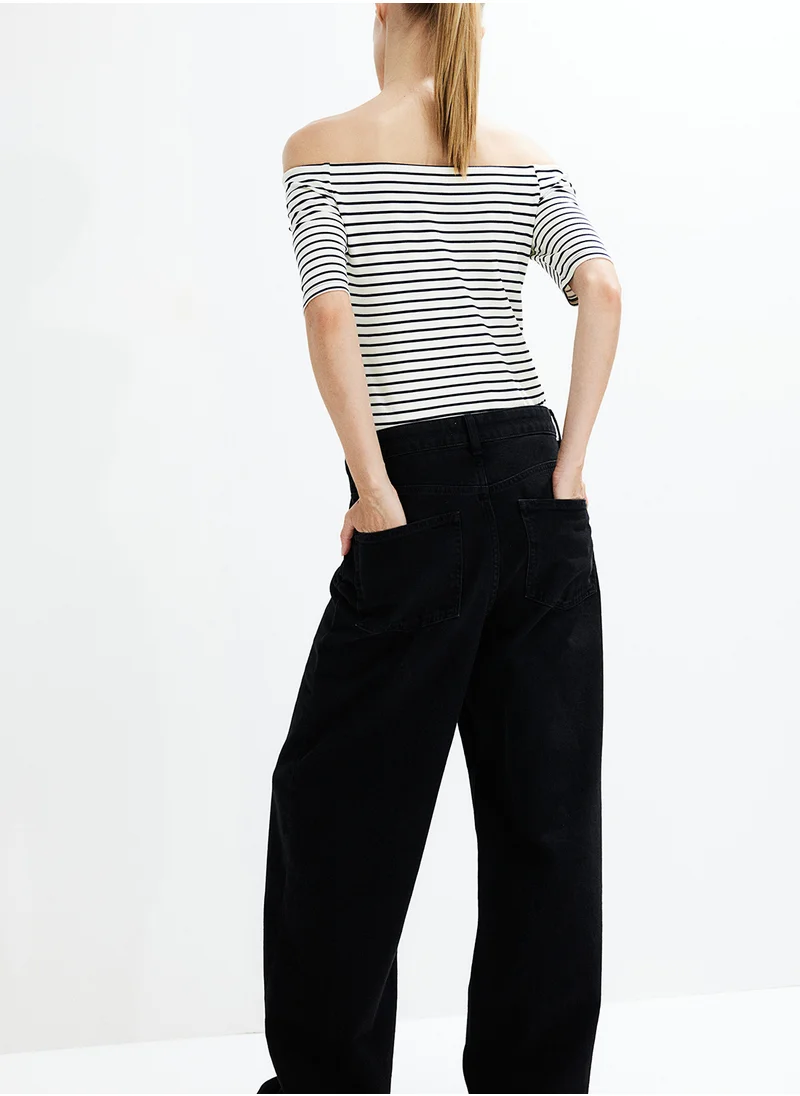 H&M Off-The-Shoulder Jersey Top