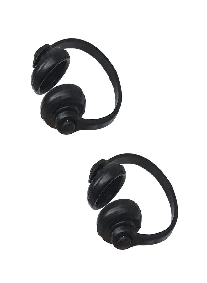 SelHeng 2Pcs Black Miniature Headphones, 1:12 Scale Model Headset, Micro Landscape Decoration Accessory - Image 1