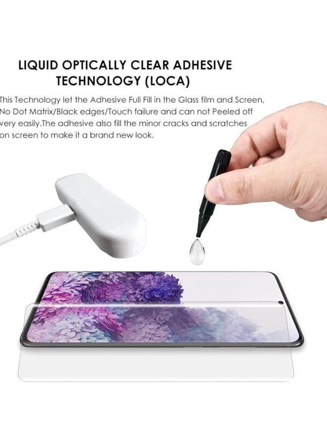 One Minute Premium UV Tempered Glass Screen Protector Guard Compatible For TECNO Camon 40 Pro 5G ( Pack of 1) Full Adhesive UV Curved Case Friendly HD Clarity with easy installation kit - Image 4