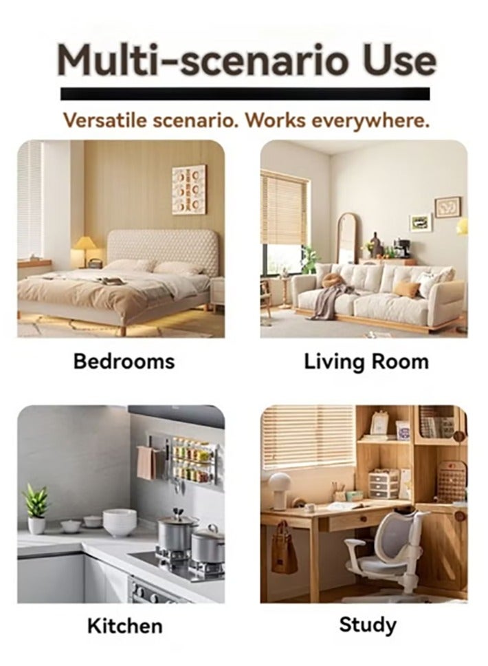 Bukela Utility Cart with Wooden Table Top, 3-Tier Metal Rolling Storage Cart, Black Trolley Kitchen Organizer Rolling Desk with Locking Wheels for Office Classroom Home - Image 5