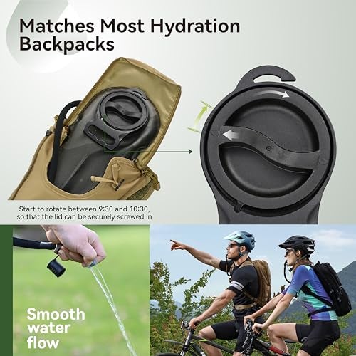 MARCHWAY 2L/2.5L/3L TPU Hydration Bladder, Ultra Durable Water Reservoir Bag with Insulated Tube for Hydration Pack for Cycling, Hiking, Running, Climbing, Biking (2.5L Grey 85oz) - Image 5