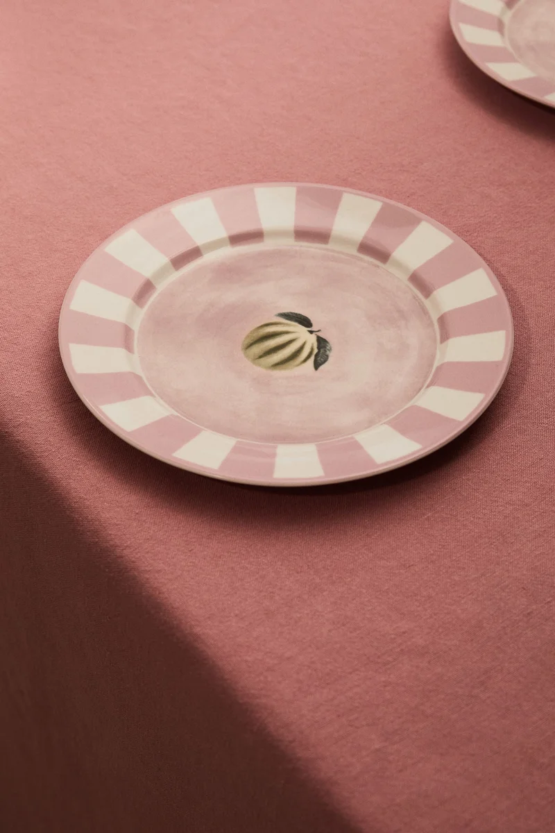 اتش اند ام صحن بورسلين متوسط بتفاصيل مزخرفة