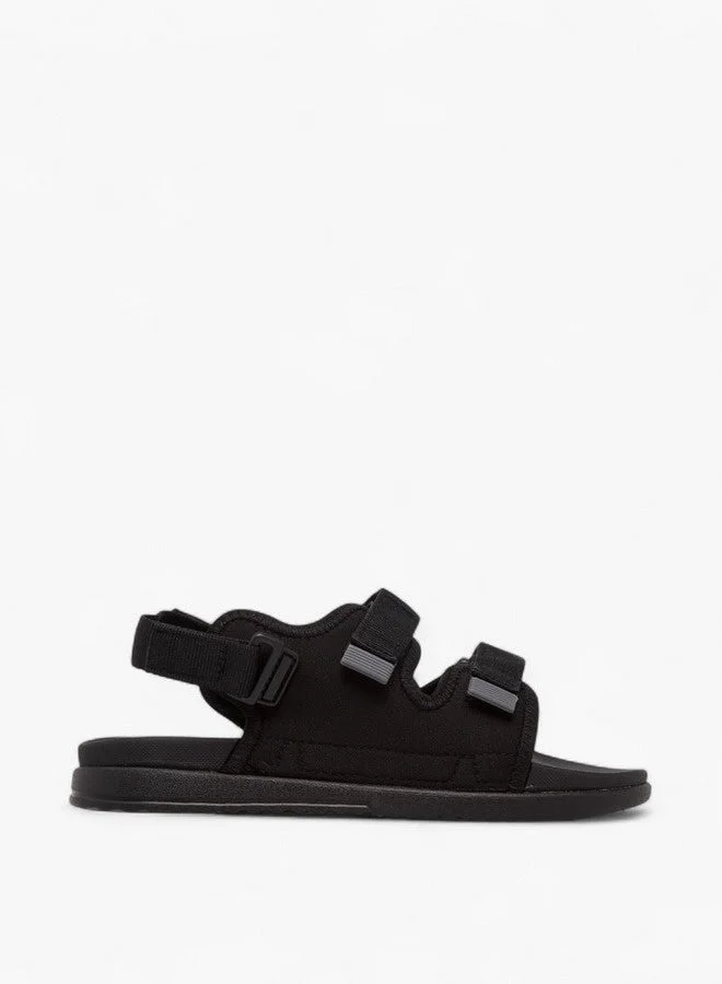 Kappa Boys' Textured Sandals with Hook and Loop Closure