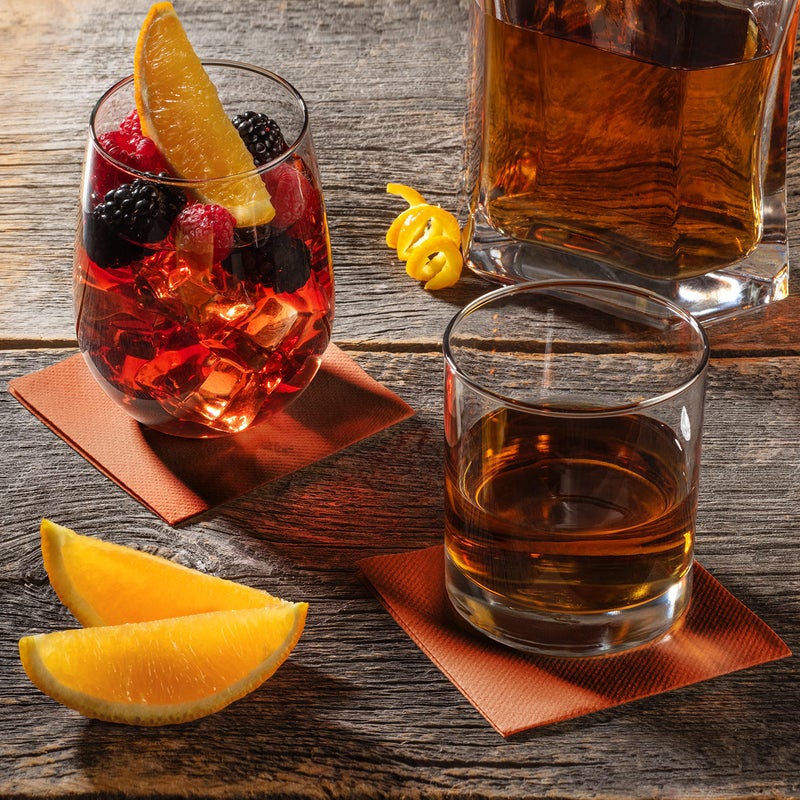 AH AMERICAN HOMESTEAD AMERICAN HOMESTEAD Terracotta Cocktail Napkins - Premium 4.75"x4.75" Disposable Linen-Like Beverage Napkins - Bulk Square Party Bar Serviettes for Weddings, Parties, Events, and Daily Use - 100 Count - Image 5