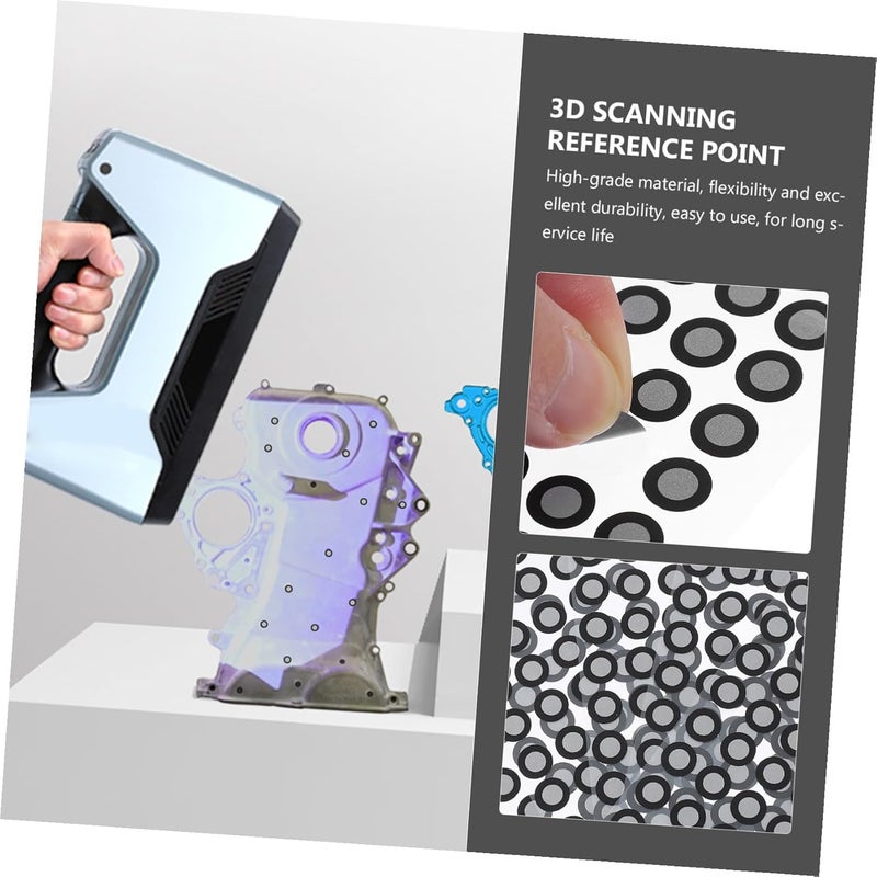 Operitacx 3D Scanner Reflective Marker Points 0.15mm Thick High-reflectivity Film Dots for Industrial and Consumer Scanning, 5 Sheets with 50 Markers for Precise Tracking and Facial - Image 5